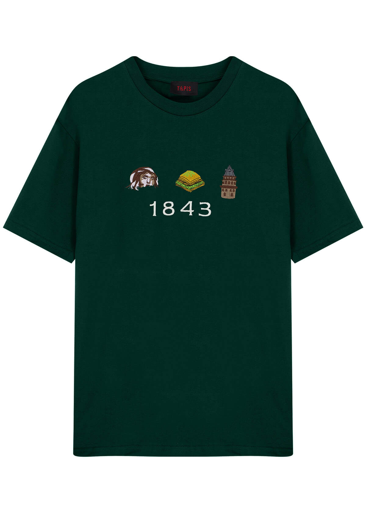 T-shirt mit 1843 Kollektion - Grün