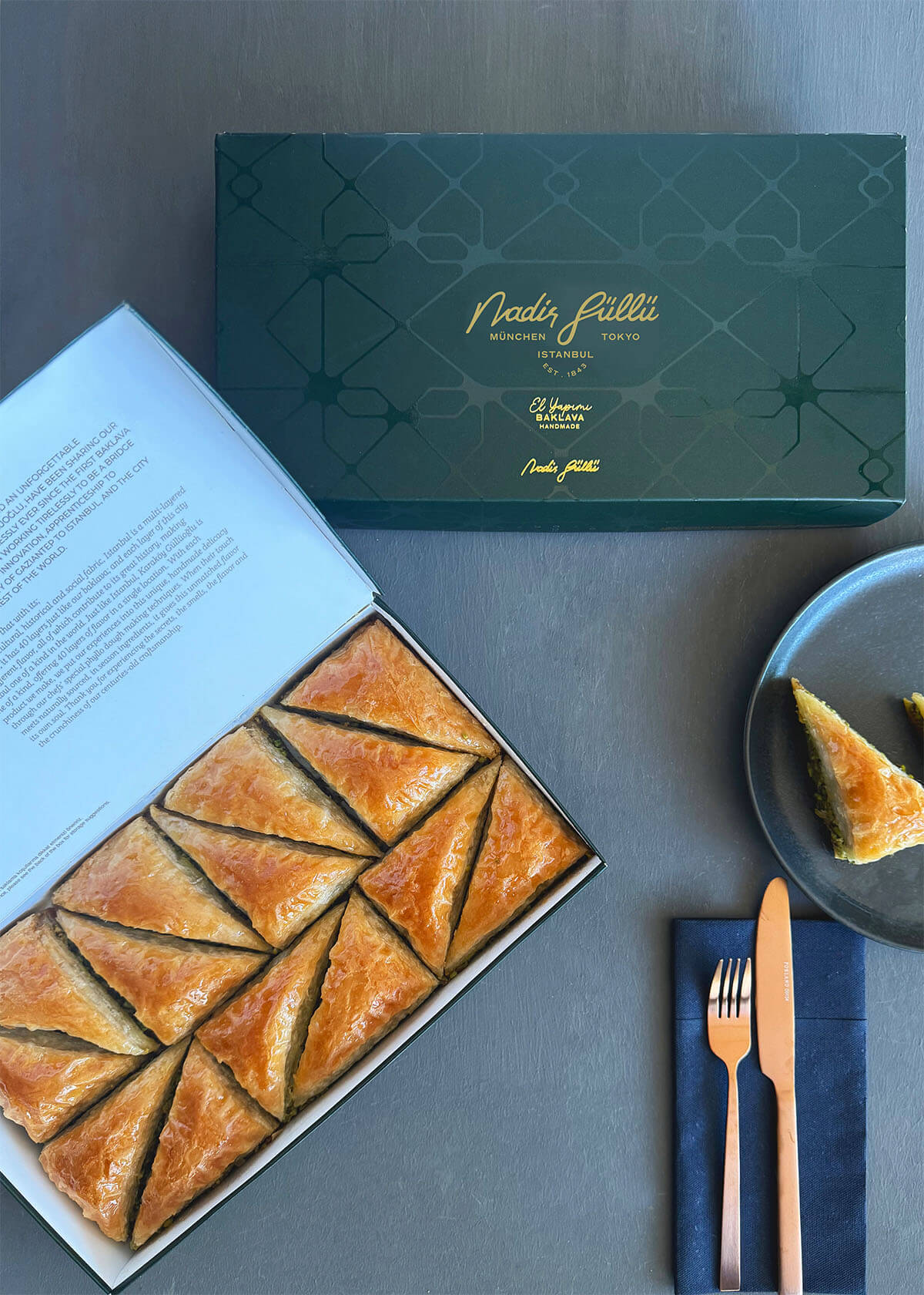 Pistazien-Dreieck-Baklava