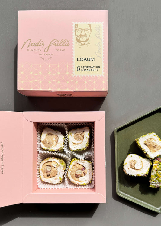 Pistachio Turkish delight, coated with pistachio slivers
