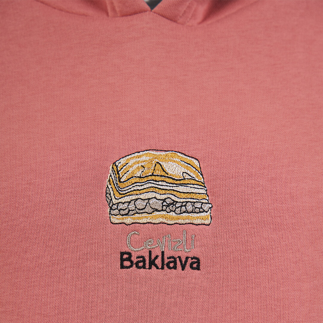 Hoody mit Baklavamotiv rosa