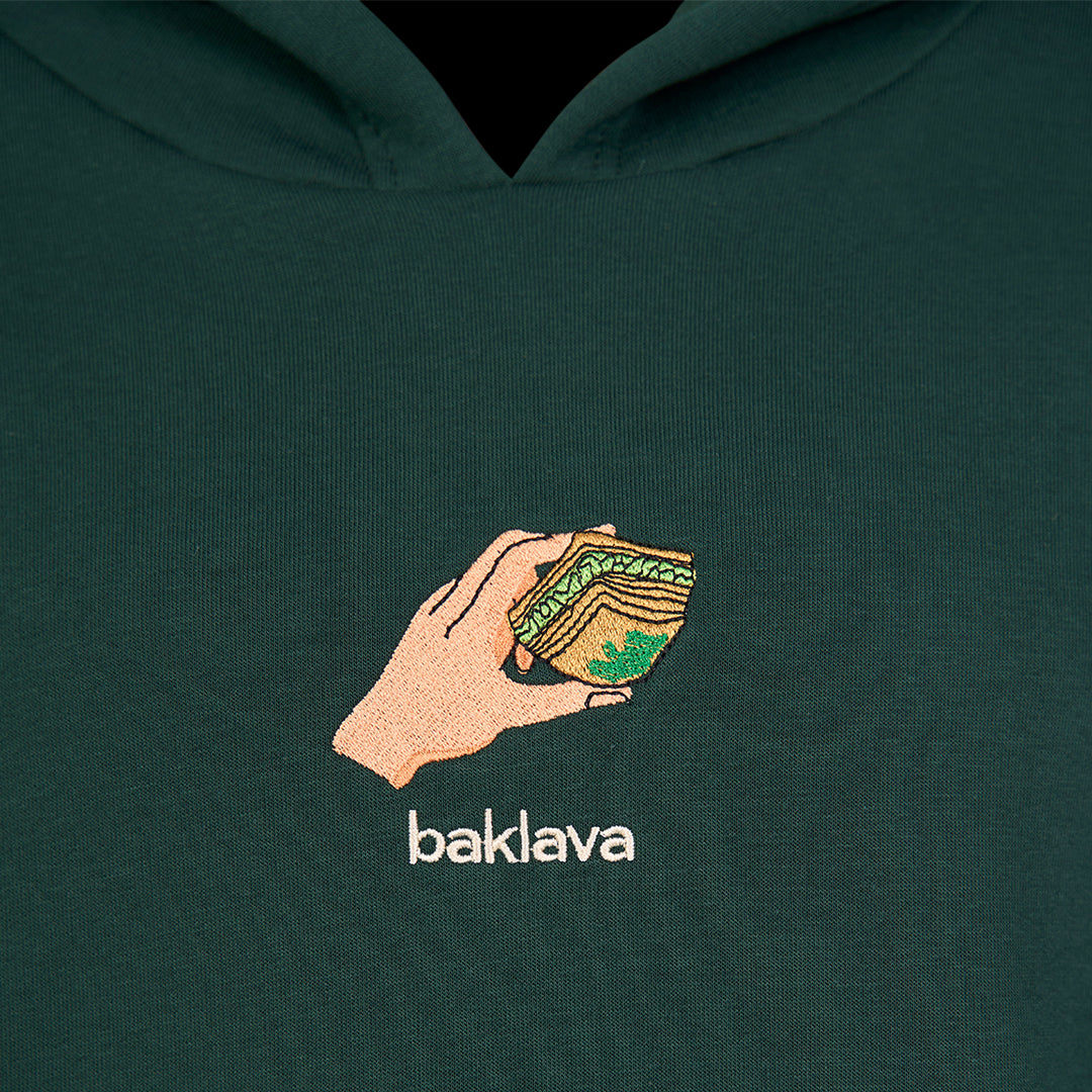 Hoody mit Baklavamotiv grün