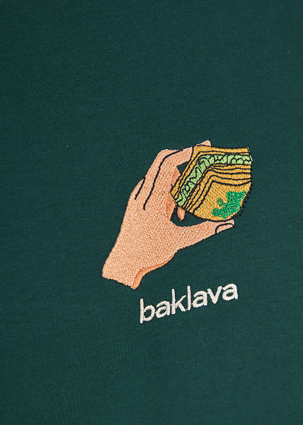 T-shirt mit Baklavamotiv Grün