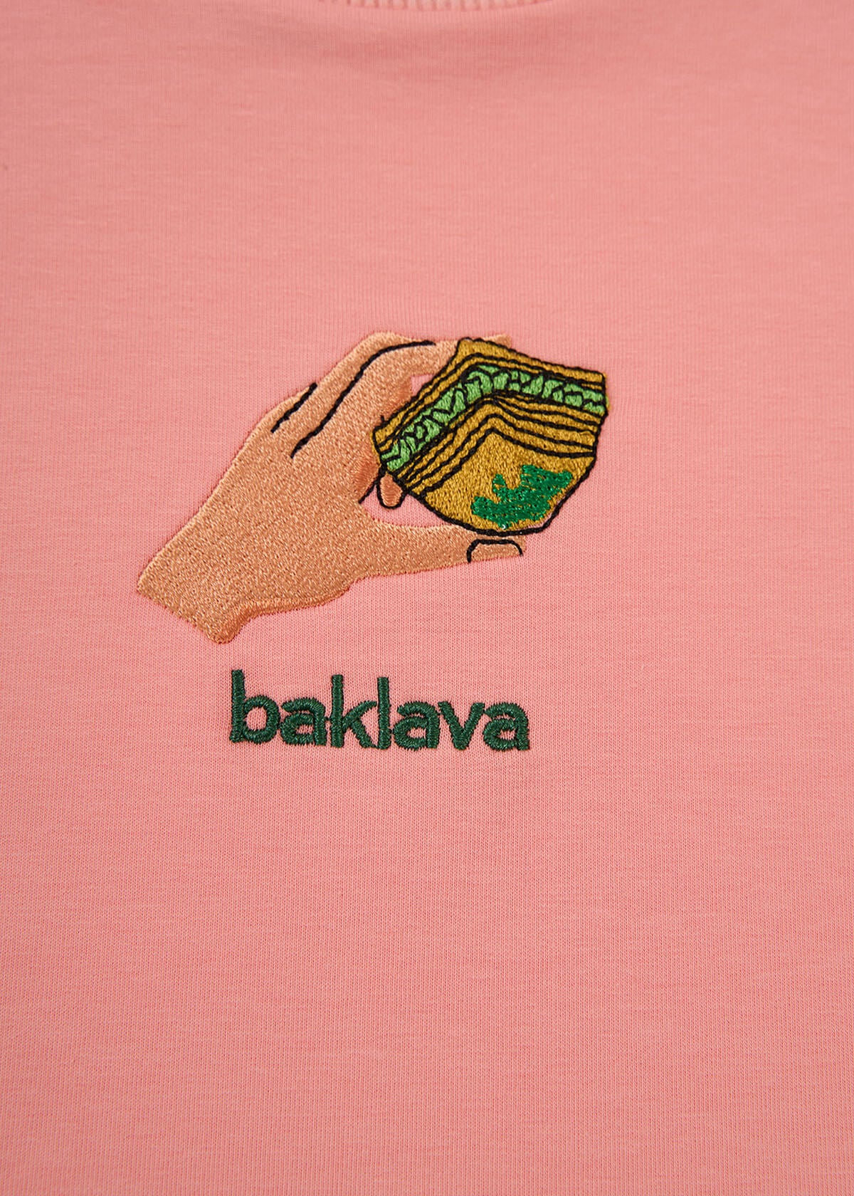 T-shirt mit Baklavamotiv rosa