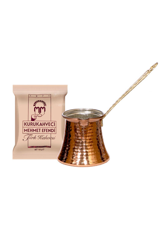 Kupfer-Kaffeekanne & Türkischer Kaffee-Set