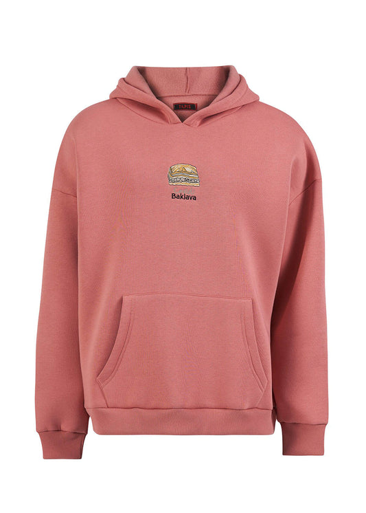 Hoody mit Baklavamotiv rosa