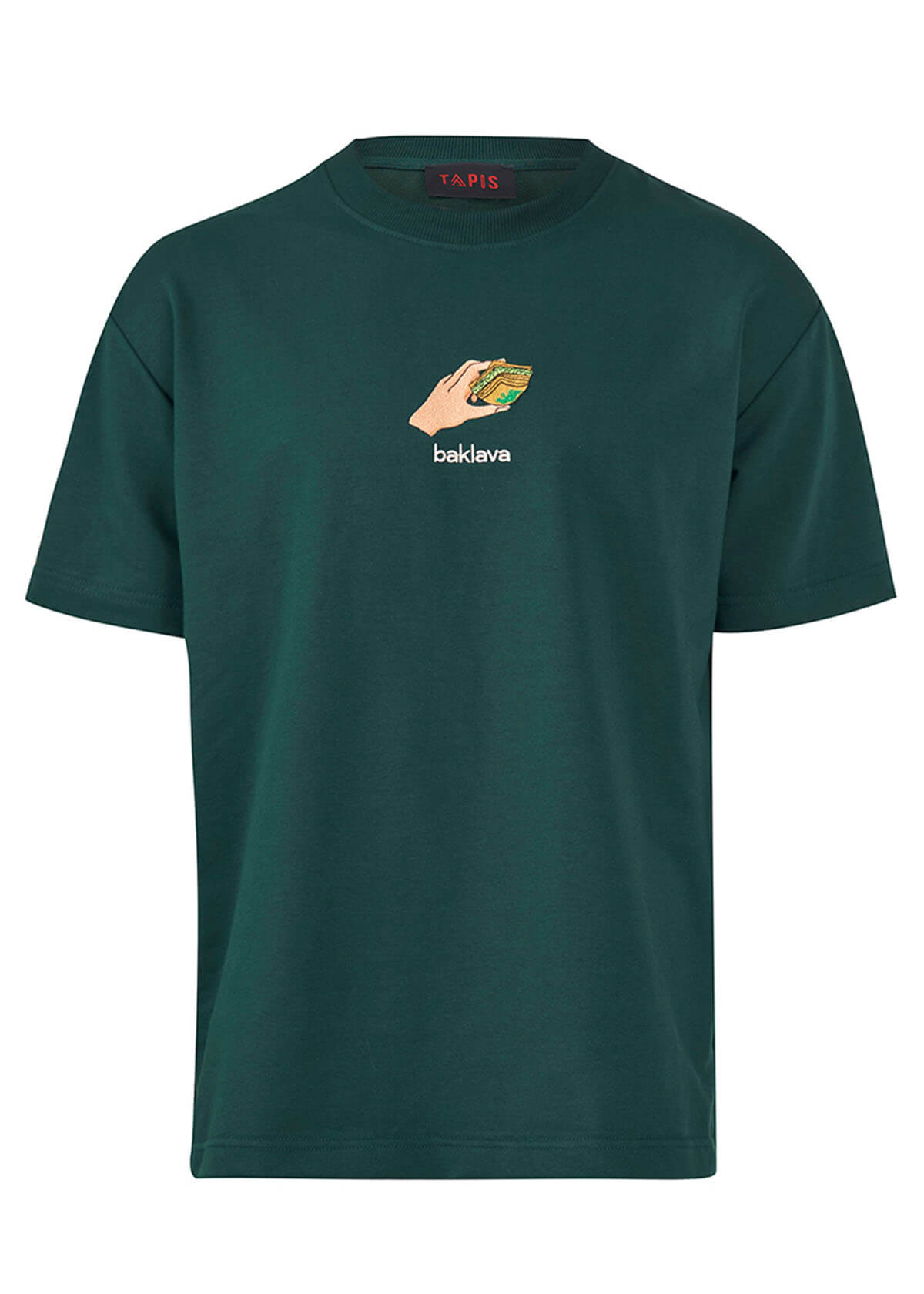 T-shirt mit Baklavamotiv Grün