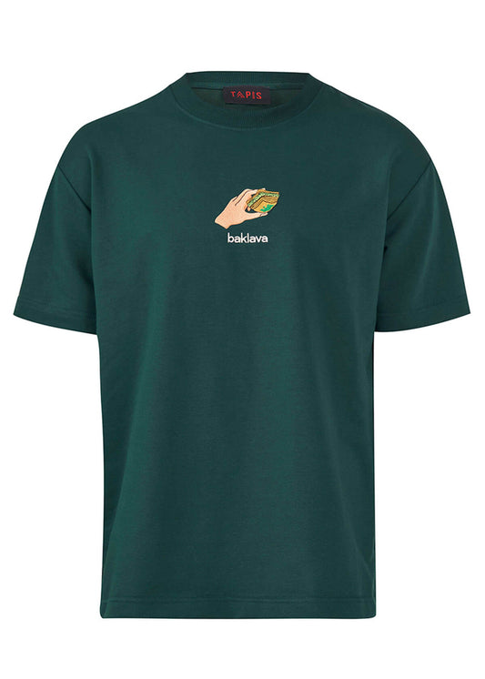 T-shirt mit Baklavamotiv Grün